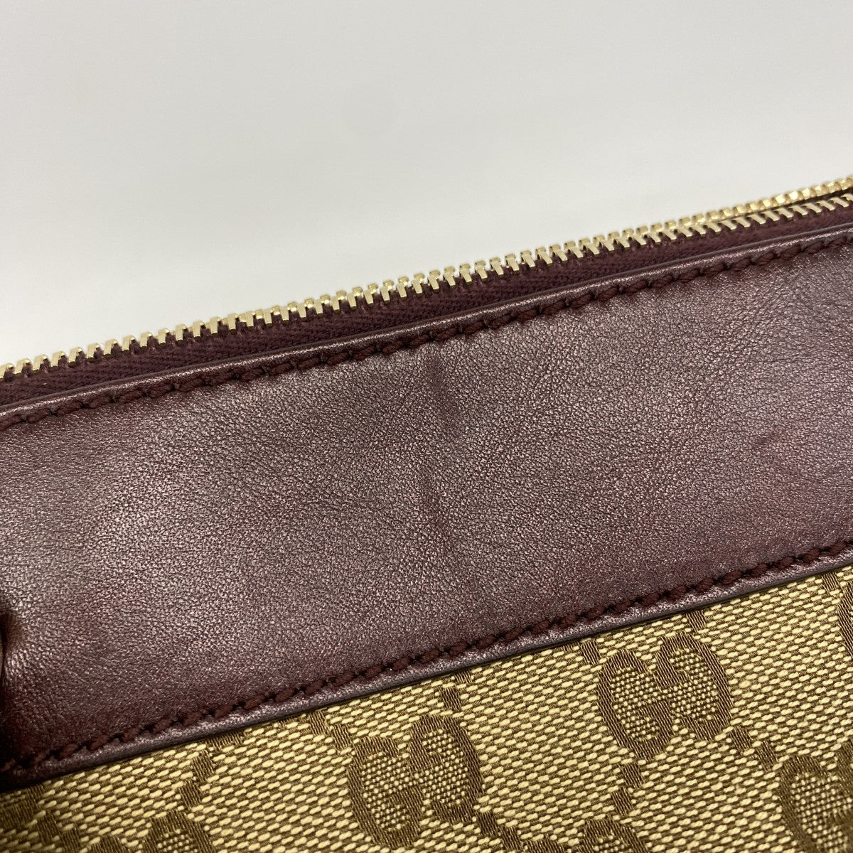 【6fb2482-k】グッチ トートバッグ GGキャンバス/アビー 189831 キャンバス ブラウン シャンパンゴールド金具【中古】レディース