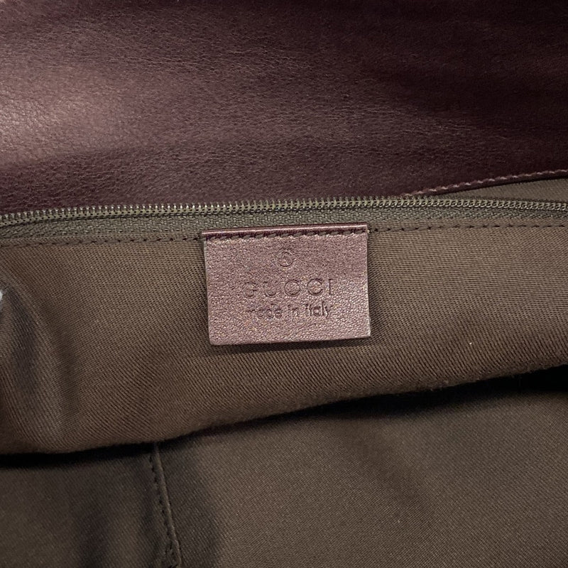 【6fb2482-k】グッチ トートバッグ GGキャンバス/アビー 189831 キャンバス ブラウン シャンパンゴールド金具【中古】レディース