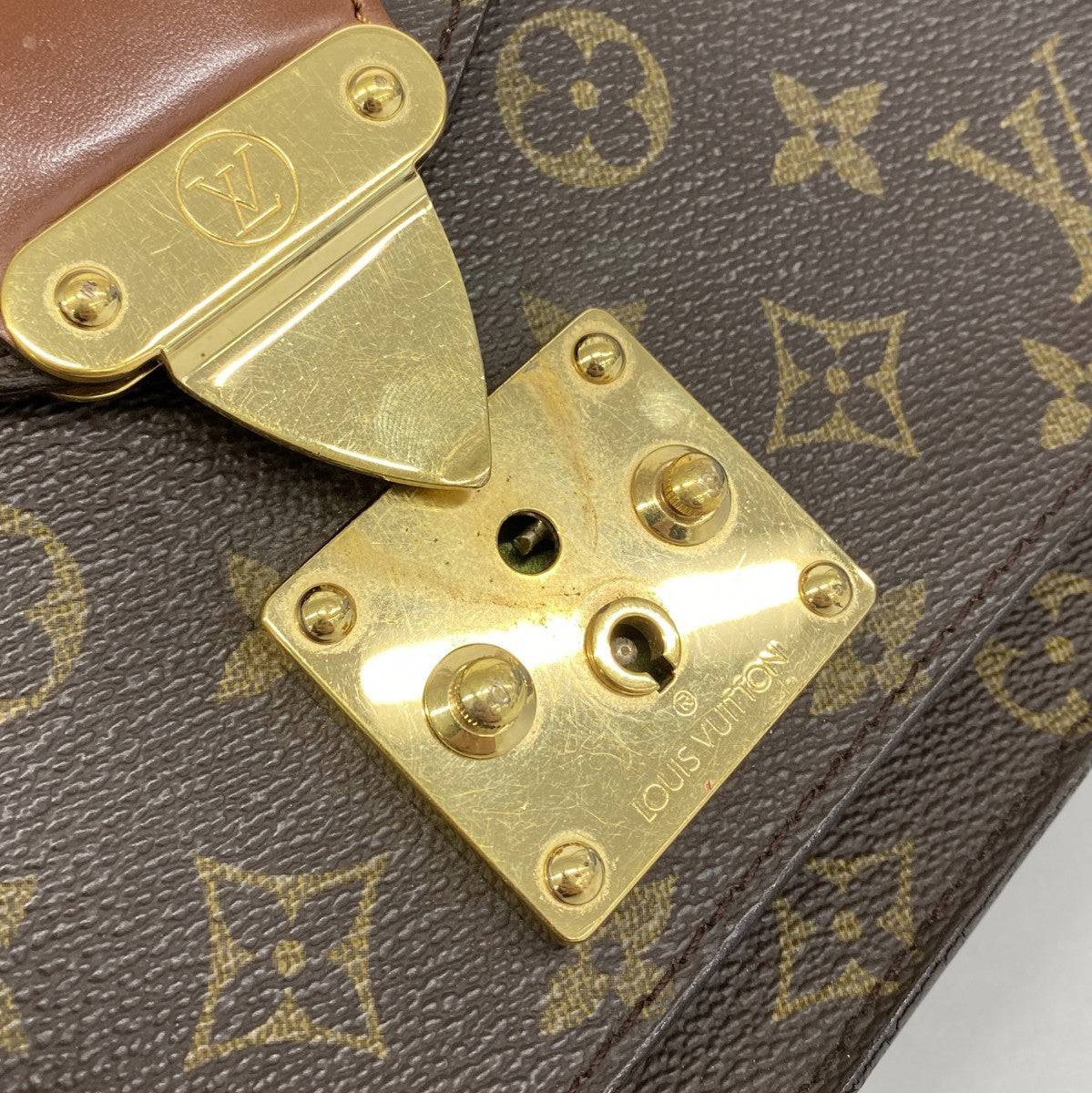 【6fb2486-k】ルイヴィトン ハンドバッグ モノグラム モンソー26 M51187 ブラウン 2wayバッグ【中古】レディース