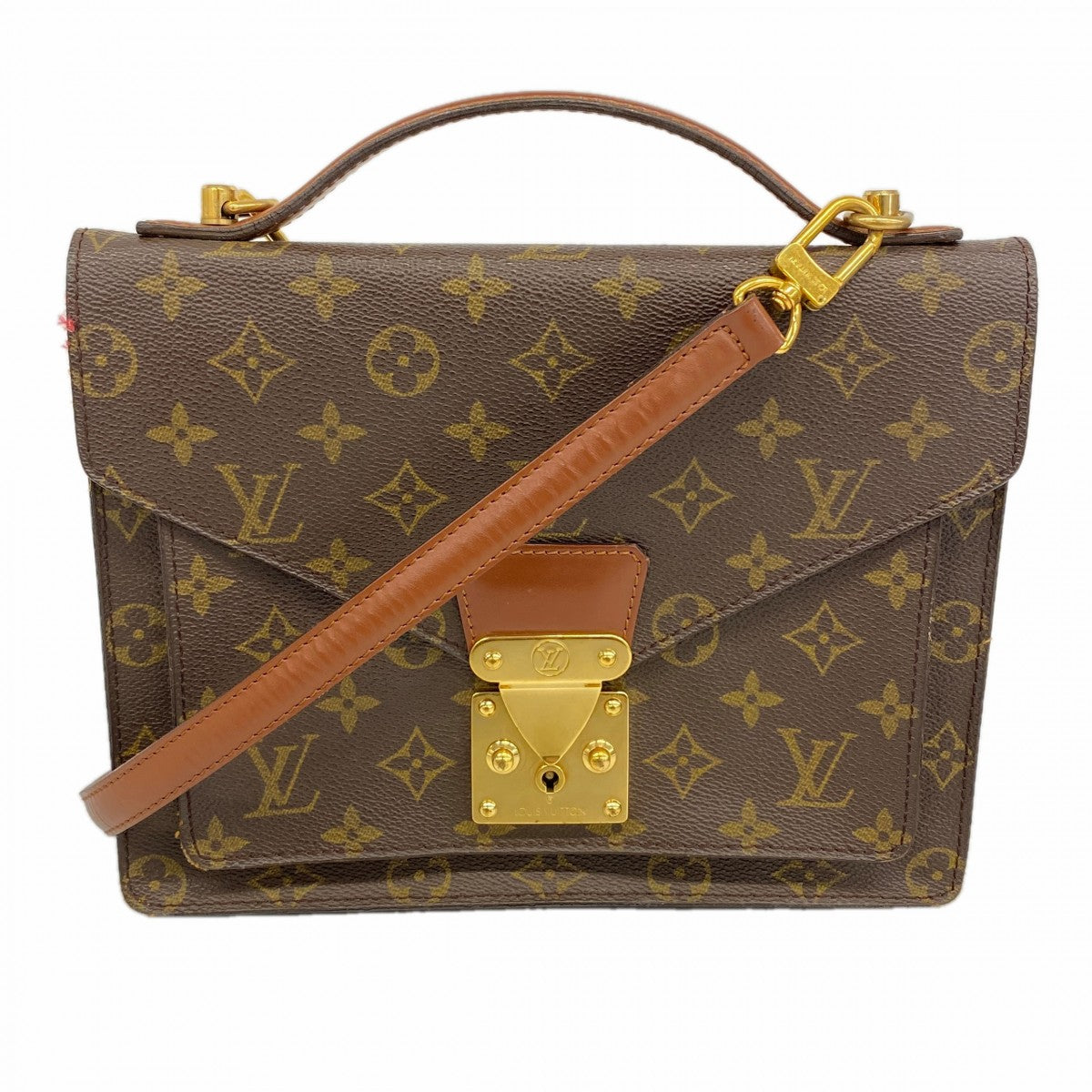 【6fb2486-k】ルイヴィトン ハンドバッグ モノグラム モンソー26 M51187 ブラウン 2wayバッグ【中古】レディース