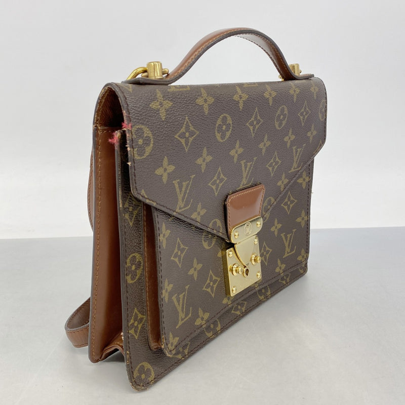 【6fb2486-k】ルイヴィトン ハンドバッグ モノグラム モンソー26 M51187 ブラウン 2wayバッグ【中古】レディース