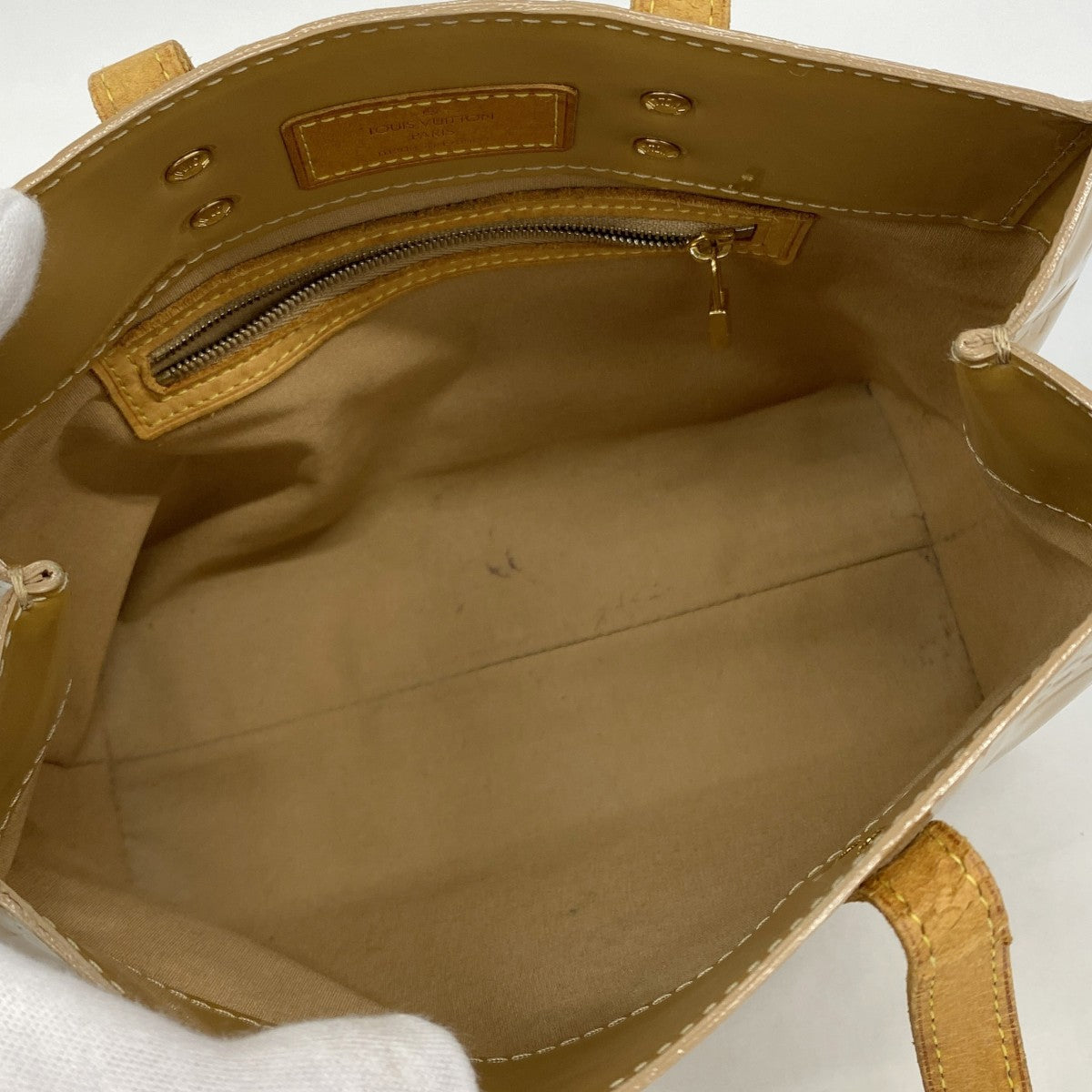 【6fb2503】ルイヴィトン ハンドバッグ ヴェルニ リードPM M91334 ノワゼット【中古】レディース