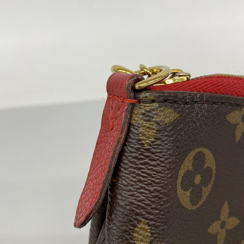 【6fb2506】ルイヴィトン ハンドバッグ モノグラム パラスクラッチ M41638 ブラウン スリーズ 2wayバッグ【中古】レディース