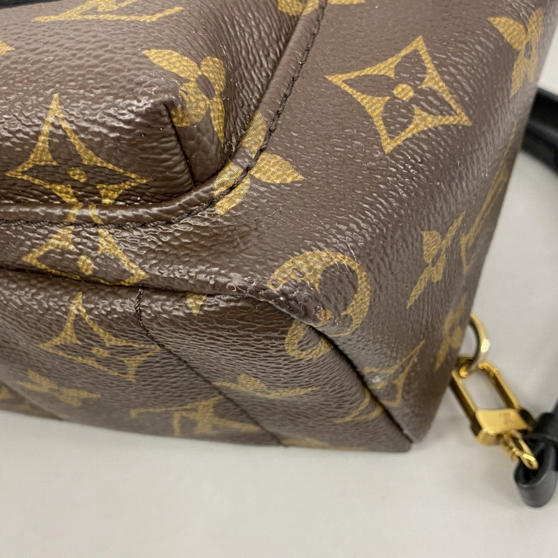 【6fb2507】ルイヴィトン リュック・デイパック モノグラム パームスプリングスバックパックMINI M44873 ブラウン【中古】レディース
