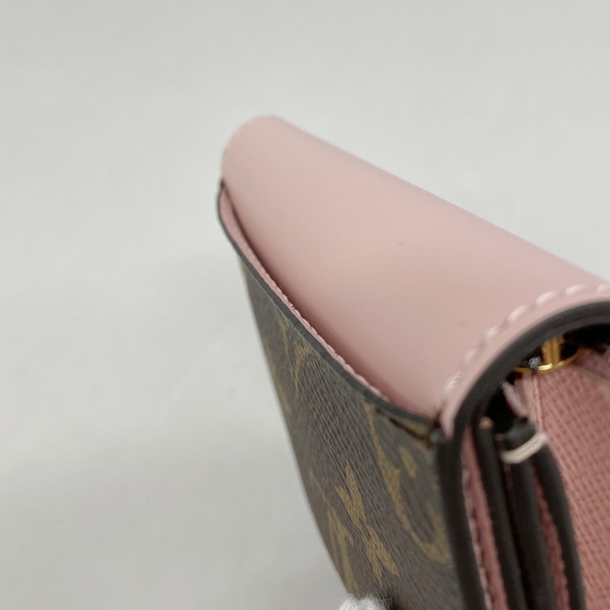 【6fb2509】ルイヴィトン 三つ折り財布 モノグラム ポルトフォイユゾエ M62933 ブラウン ローズバレリーヌ【中古】レディース