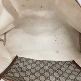 【6fb2514】グッチ トートバッグ GGスプリーム 211134 PVC ベージュ ブラウン シャンパンゴールド金具【中古】レディース