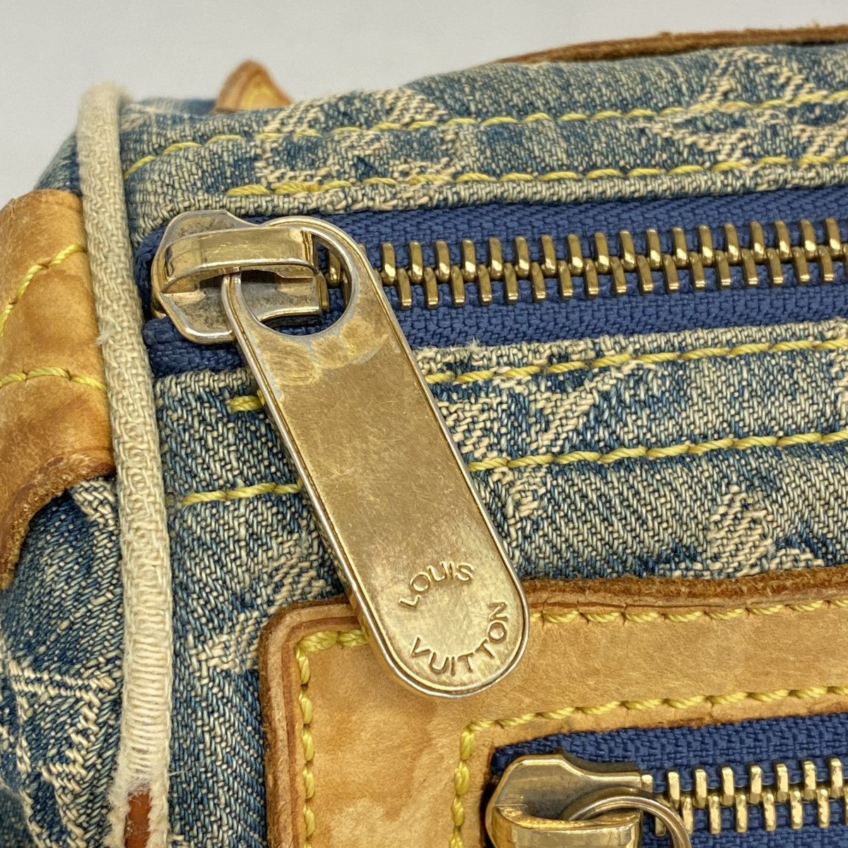 【6fb2527】ルイヴィトン ハンドバッグ モノグラム・デニム ネオスピーディ M95019 ブルー【中古】レディース