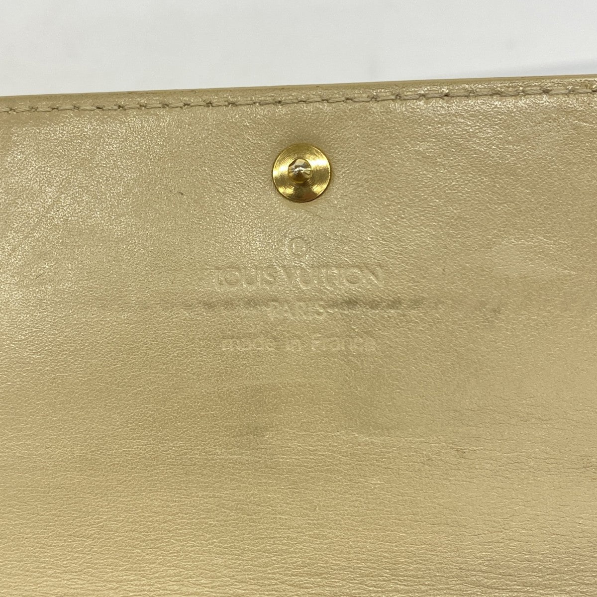 【6fb2535-k】ルイヴィトン 長財布 ヴェルニ ポシェットポルトモネクレディ M91171 ベージュ【中古】レディース