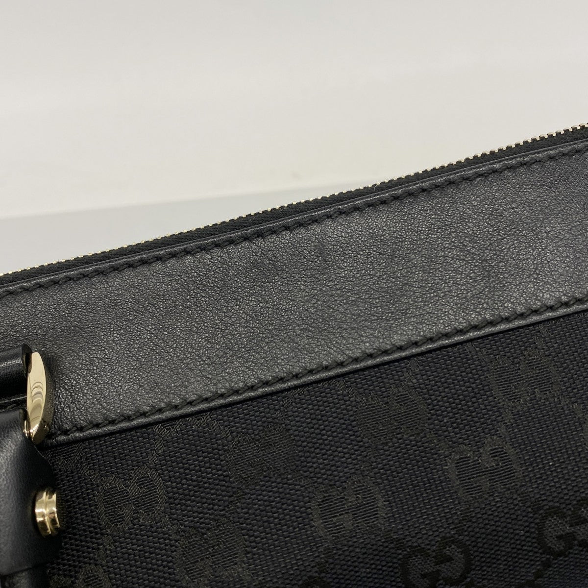 【6fb2541-k】グッチ トートバッグ GGキャンバス/アビー 189831 キャンバス ブラック シャンパンゴールド金具【中古】レディース