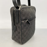 【6fb2544-k】グッチ ショルダーバッグ 03136 デニム ブラック シルバー金具【中古】レディース