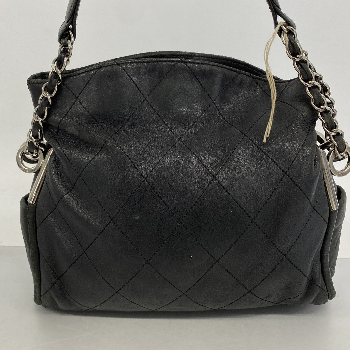 【6fb2547-k】シャネル ショルダーバッグ マトラッセ チェーンショルダー ラムスキン ブラック シルバー金具【中古】レディース