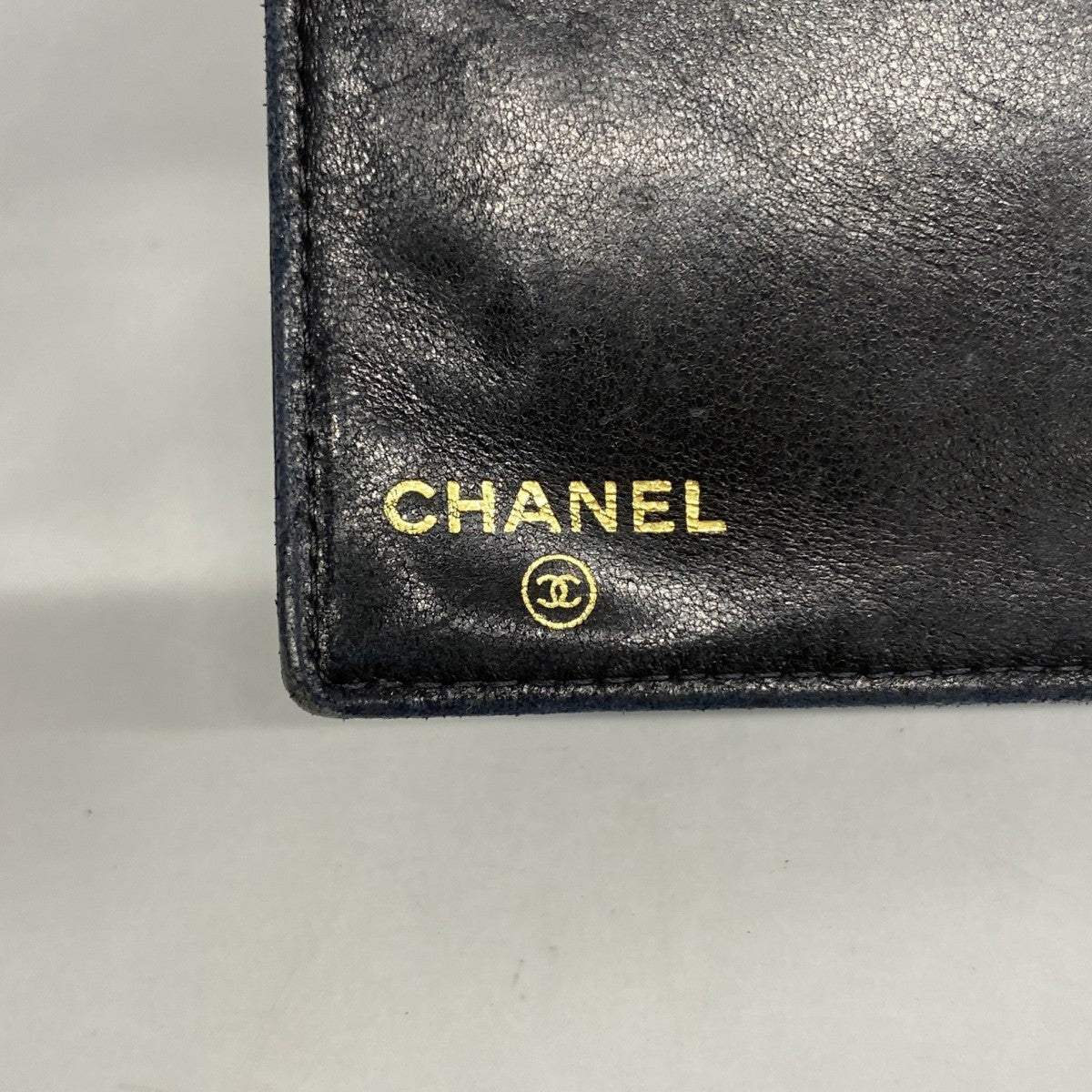 【6fb2548-k】シャネル 長財布 キャビアスキン ブラック ゴールド金具【中古】レディース