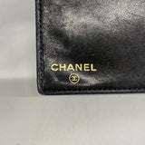 【6fb2548-k】シャネル 長財布 キャビアスキン ブラック ゴールド金具【中古】レディース