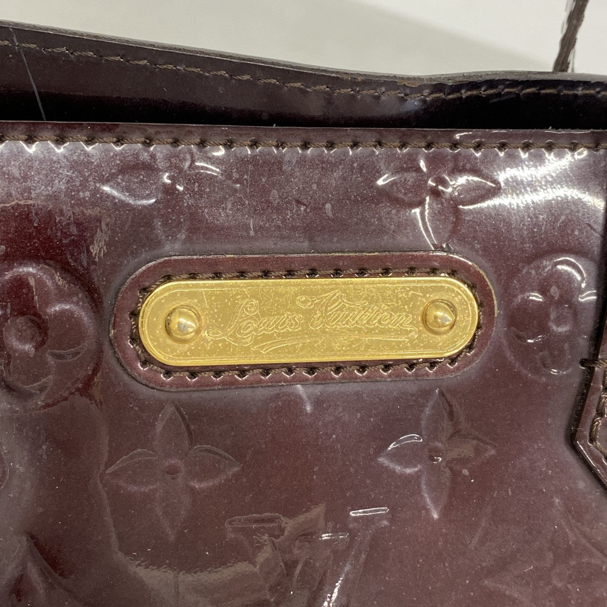【6fb2560】ルイヴィトン ハンドバッグ ヴェルニ ウィルシャーPM M93641 アマラント【中古】レディース