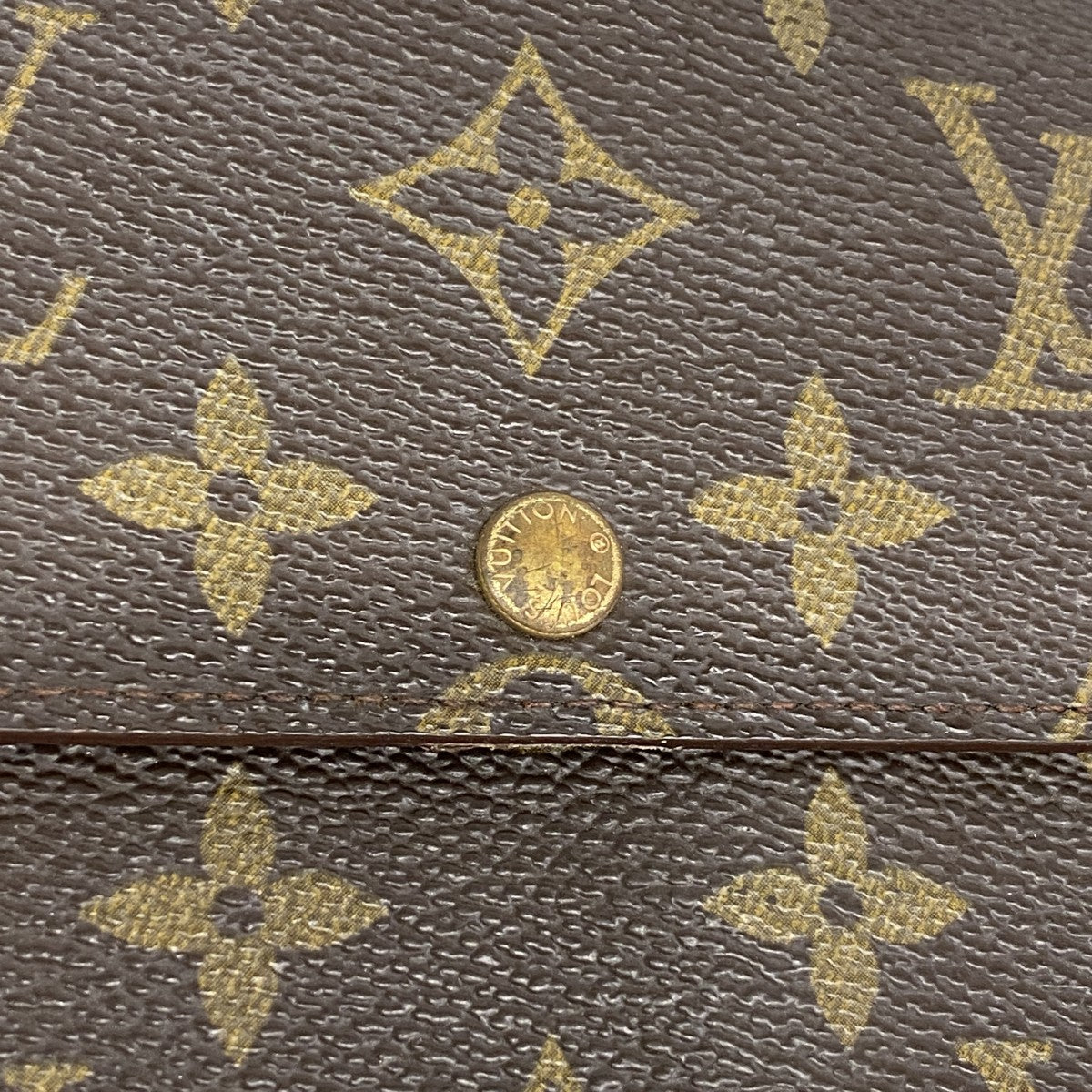 【6fb2566】ルイヴィトン 長財布 モノグラム ポシェットポルトモネクレディ M61725 ブラウン【中古】レディース