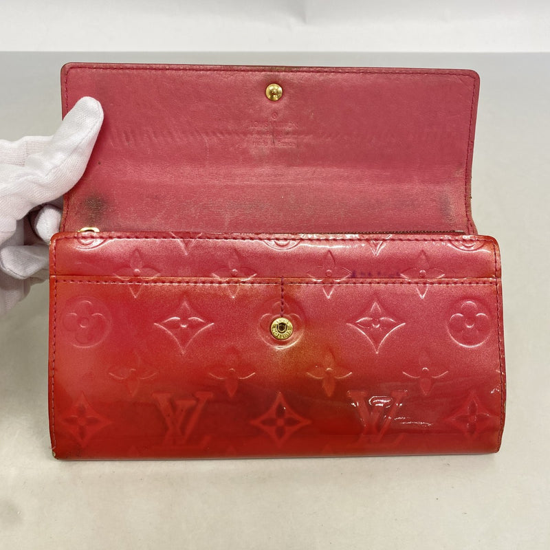 【6fb2568】ルイヴィトン 長財布 ヴェルニ ポルトフォイユサラ M9140F フランボワーズ【中古】レディース