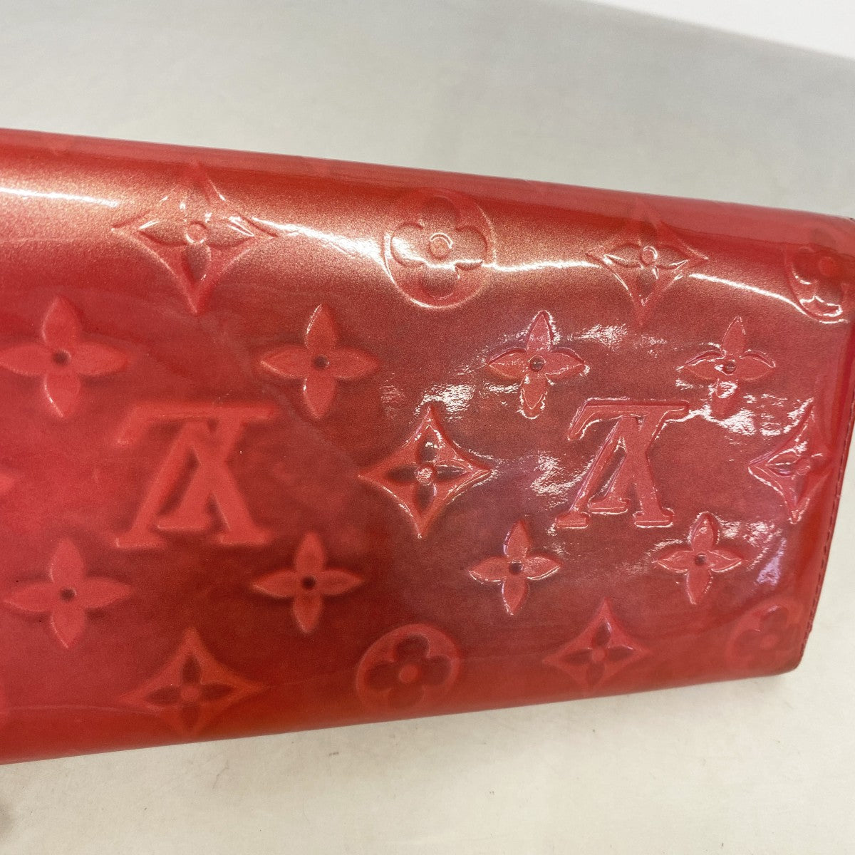 【6fb2568】ルイヴィトン 長財布 ヴェルニ ポルトフォイユサラ M9140F フランボワーズ【中古】レディース