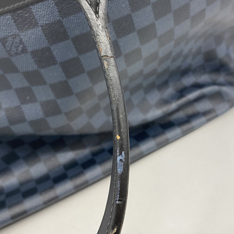 【6fb2571-k】ルイヴィトン トートバッグ ダミエ・コバルト カバヴォワヤージャ N41397 ブラック ネイビー【中古】メンズ