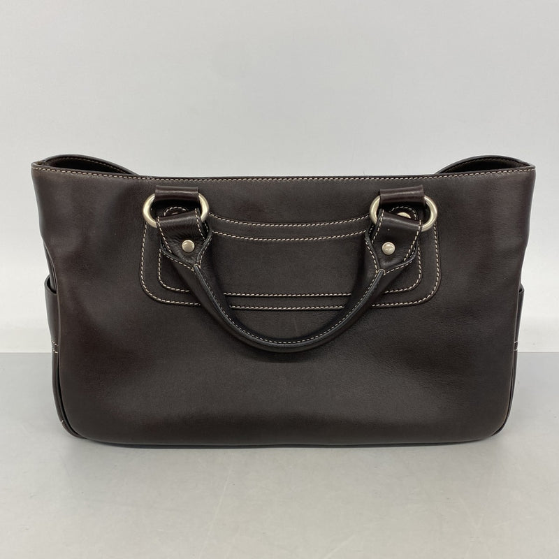 【6fb2573-k】セリーヌ ハンドバッグ ブギーバッグ レザー ブラウン シルバー金具【中古】レディース