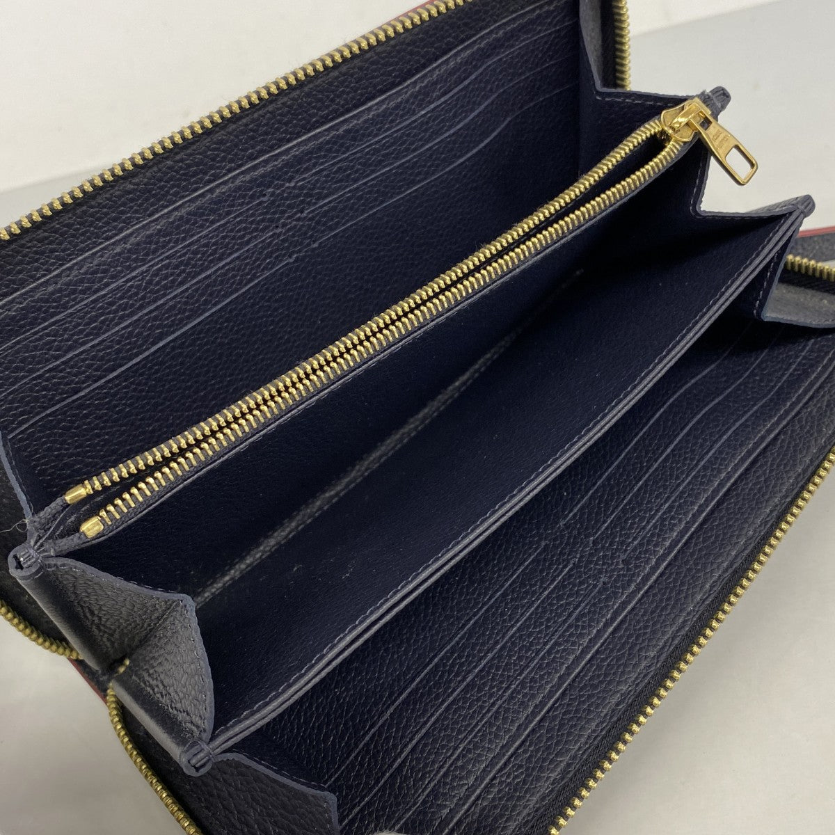 【6fb2576-k】ルイヴィトン 長財布 モノグラム・アンプラント ジッピーウォレット M62121 マリーヌルージュ【中古】レディース