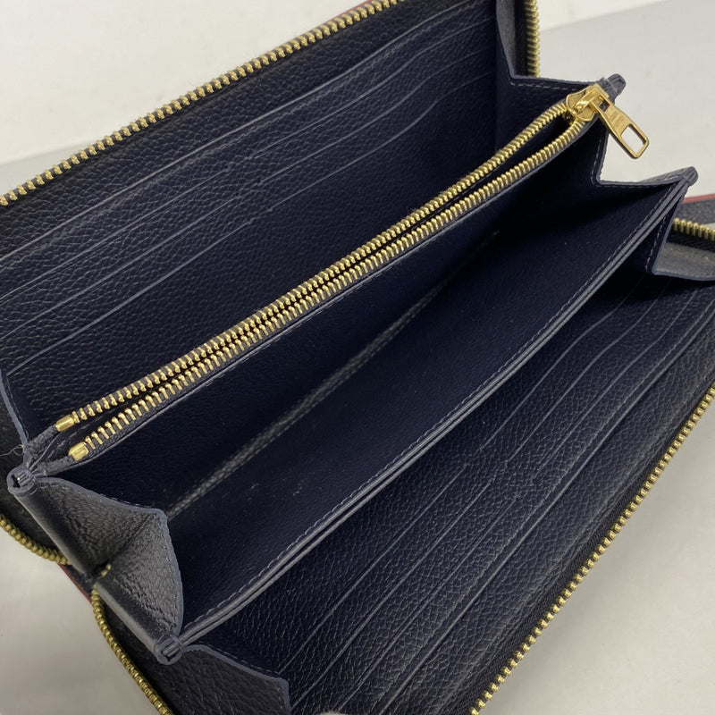 【6fb2576-k】ルイヴィトン 長財布 モノグラム・アンプラント ジッピーウォレット M62121 マリーヌルージュ【中古】レディース