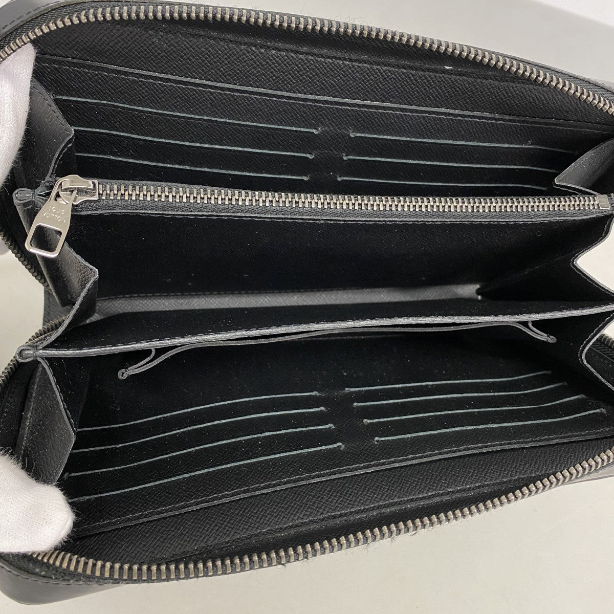 【6fb2585-k】ルイヴィトン 長財布 モノグラム・エクリプス ジッピーXL M61698 ブラック【中古】メンズ