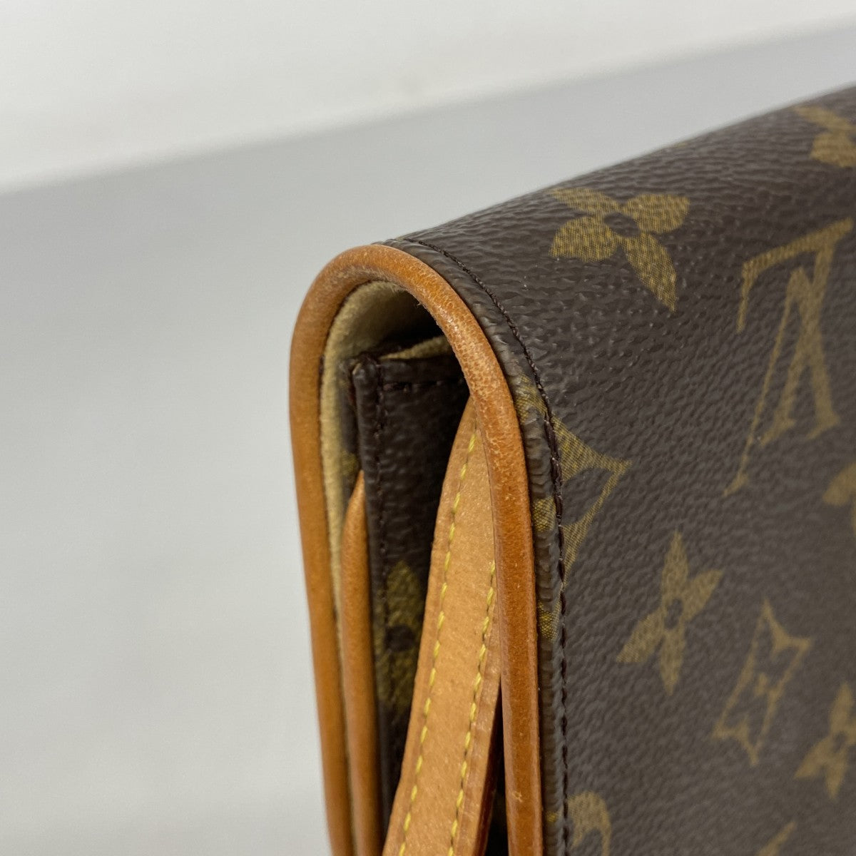 【6fb2593】ルイヴィトン ショルダーバッグ モノグラム ポシェットツインGM M51852 ブラウン【中古】レディース
