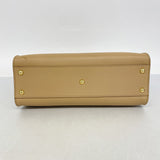 【6fb2611】フェンディ ハンドバッグ ピーカブー レザー ベージュ ゴールド金具 2wayバッグ【中古】レディース