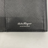 【6fb2612】サルヴァトーレフェラガモ 長財布 ヴァラ レザー ブラック シルバー金具【中古】レディース