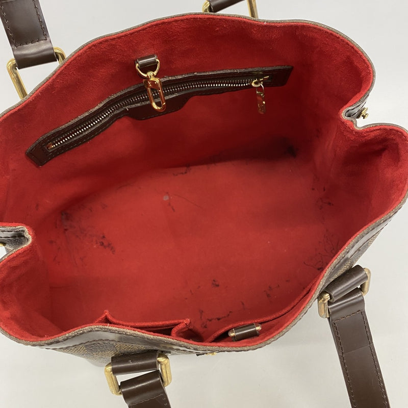 【6fb2633】ルイヴィトン トートバッグ ダミエ ハムステッドPM N51205 エベヌ【中古】レディース