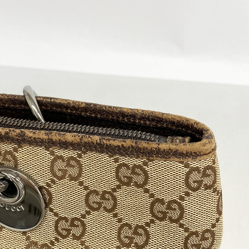 【6fb2641】グッチ トートバッグ GGキャンバス 139552 キャンバス ブラウン シルバー金具【中古】レディース