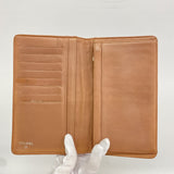 【6fb2650】シャネル 長財布 2.55 レザー ベージュ シルバー金具【中古】レディース