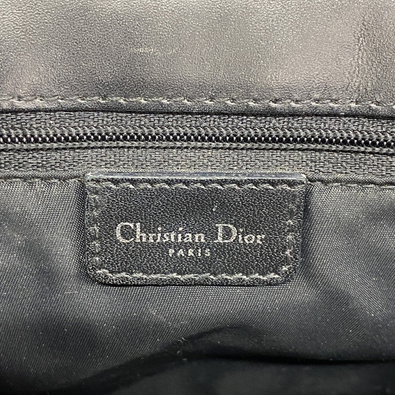 【6fb2663】クリスチャンディオール ショルダーバッグ ストリートシック キャンバス ブラック シルバー金具【中古】レディース