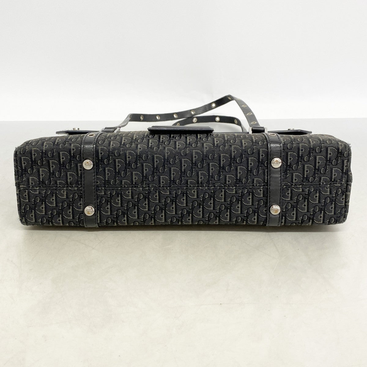【6fb2663】クリスチャンディオール ショルダーバッグ ストリートシック キャンバス ブラック シルバー金具【中古】レディース