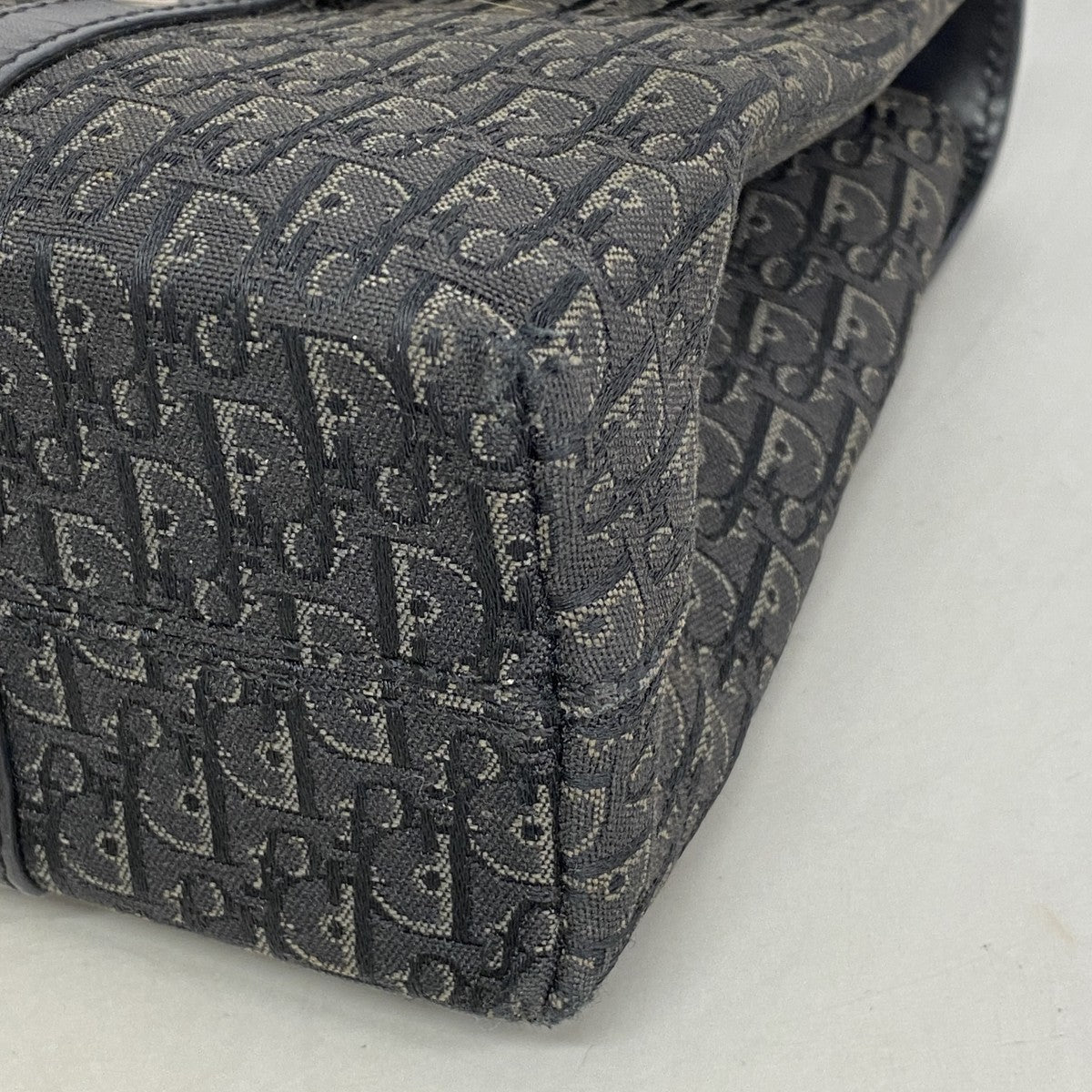 【6fb2663】クリスチャンディオール ショルダーバッグ ストリートシック キャンバス ブラック シルバー金具【中古】レディース