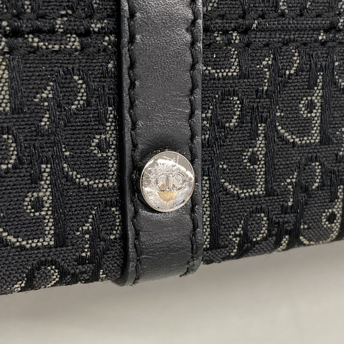 【6fb2663】クリスチャンディオール ショルダーバッグ ストリートシック キャンバス ブラック シルバー金具【中古】レディース