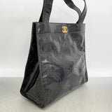 【6fb2664】シャネル ハンドバッグ カメリア パテントレザー ブラック ゴールド金具【中古】レディース