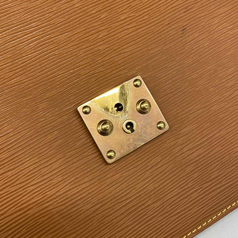 【6fb2711】ルイヴィトン ビジネスバッグ エピ セルヴィエットコンセイエ M54428 ジパングゴールド【中古】メンズ