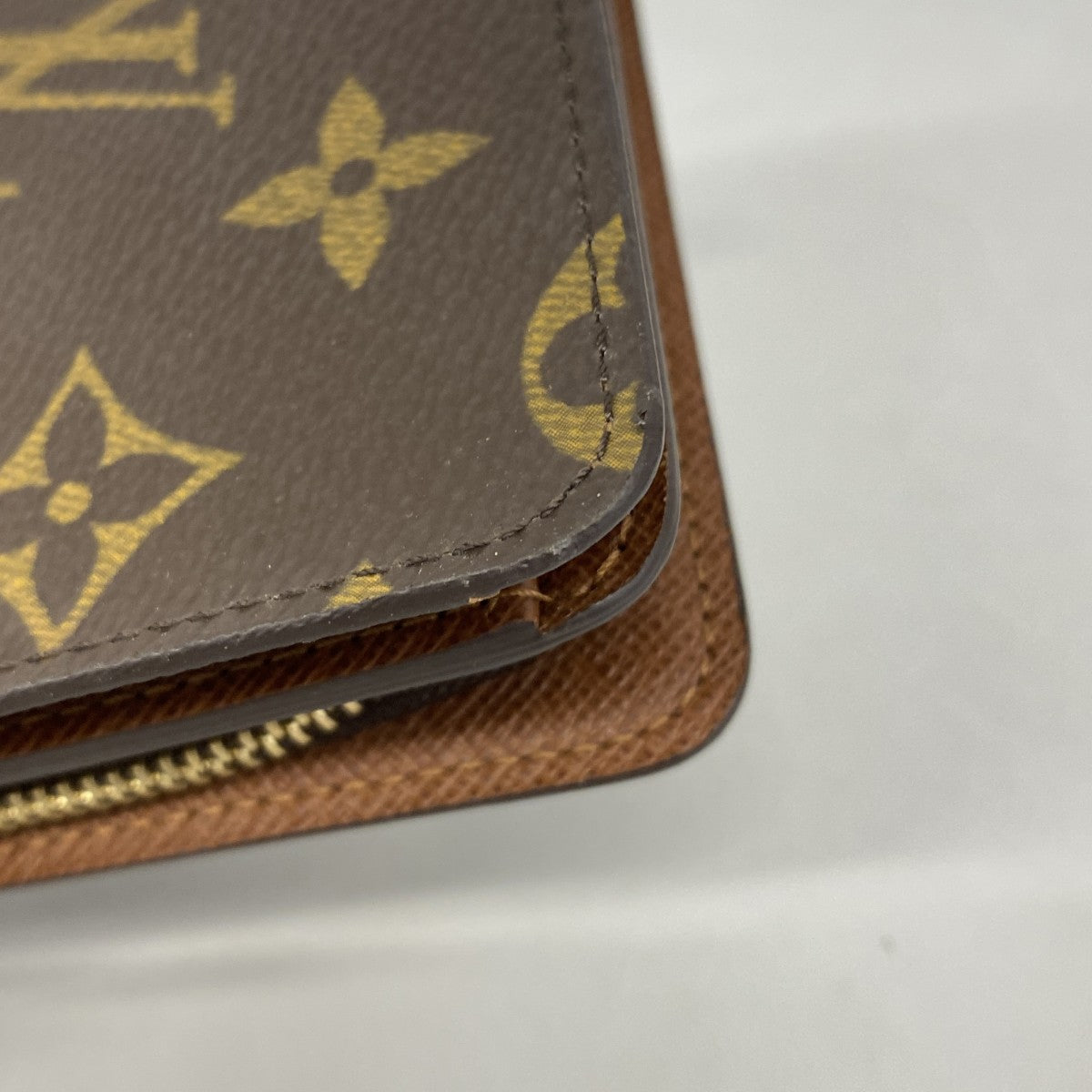 【6fb2718】ルイヴィトン 財布 モノグラム ポルトパピエジップ M61207 ブラウン【中古】レディース