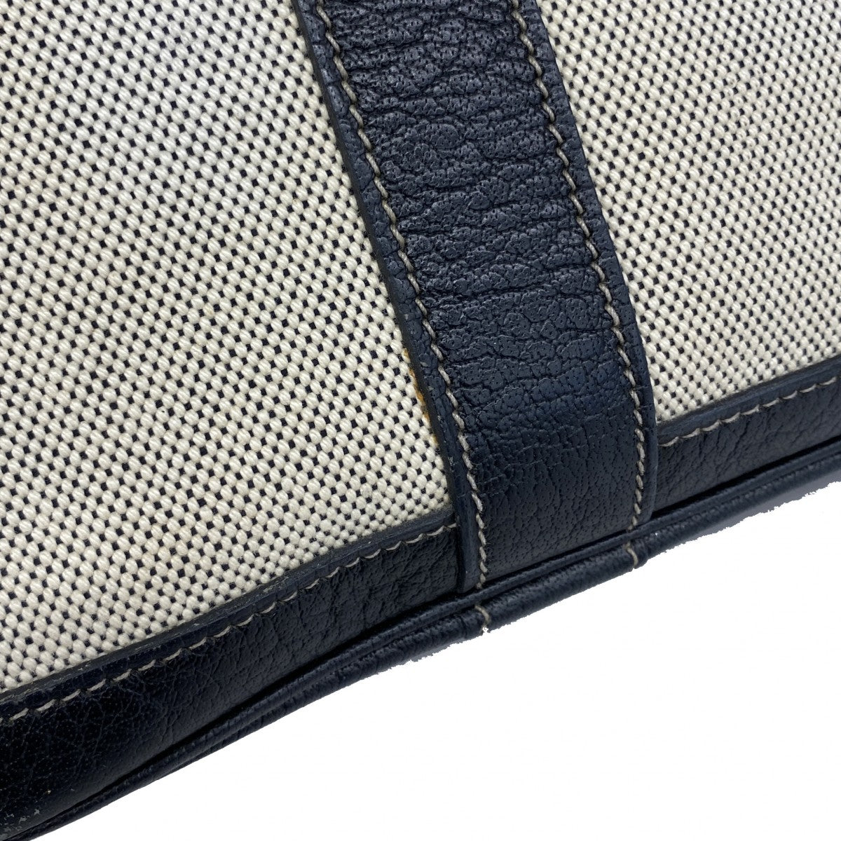 【6fb2719】エルメス トートバッグ ガーデンパーティTPM トワルアッシュ ブラック ベージュ シルバー金具 □J刻印【中古】レディース