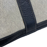 【6fb2719】エルメス トートバッグ ガーデンパーティTPM トワルアッシュ ブラック ベージュ シルバー金具 □J刻印【中古】レディース