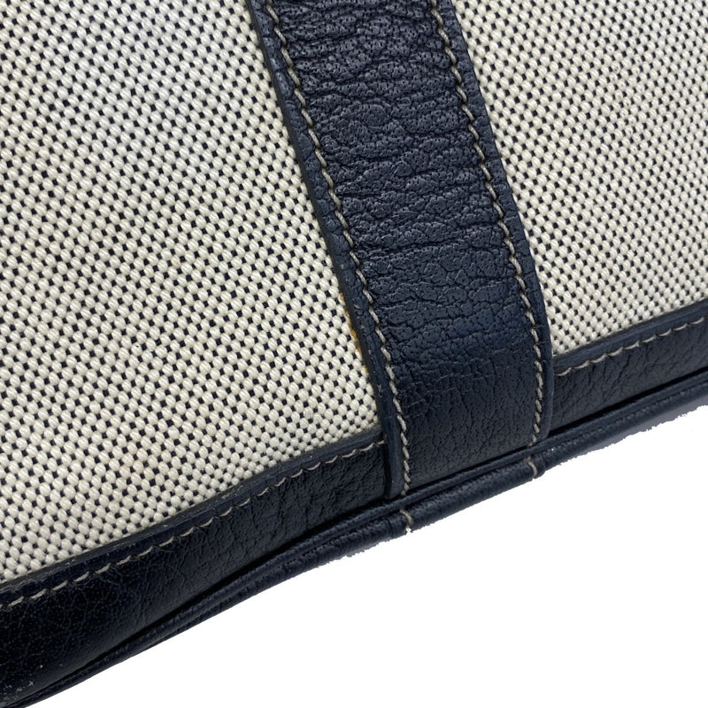 【6fb2719】エルメス トートバッグ ガーデンパーティTPM トワルアッシュ ブラック ベージュ シルバー金具 □J刻印【中古】レディース