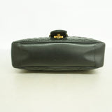【6fb2727-k】グッチ ショルダーバッグ GGマーモント 443497 レザー ブラック ゴールド金具【中古】レディース