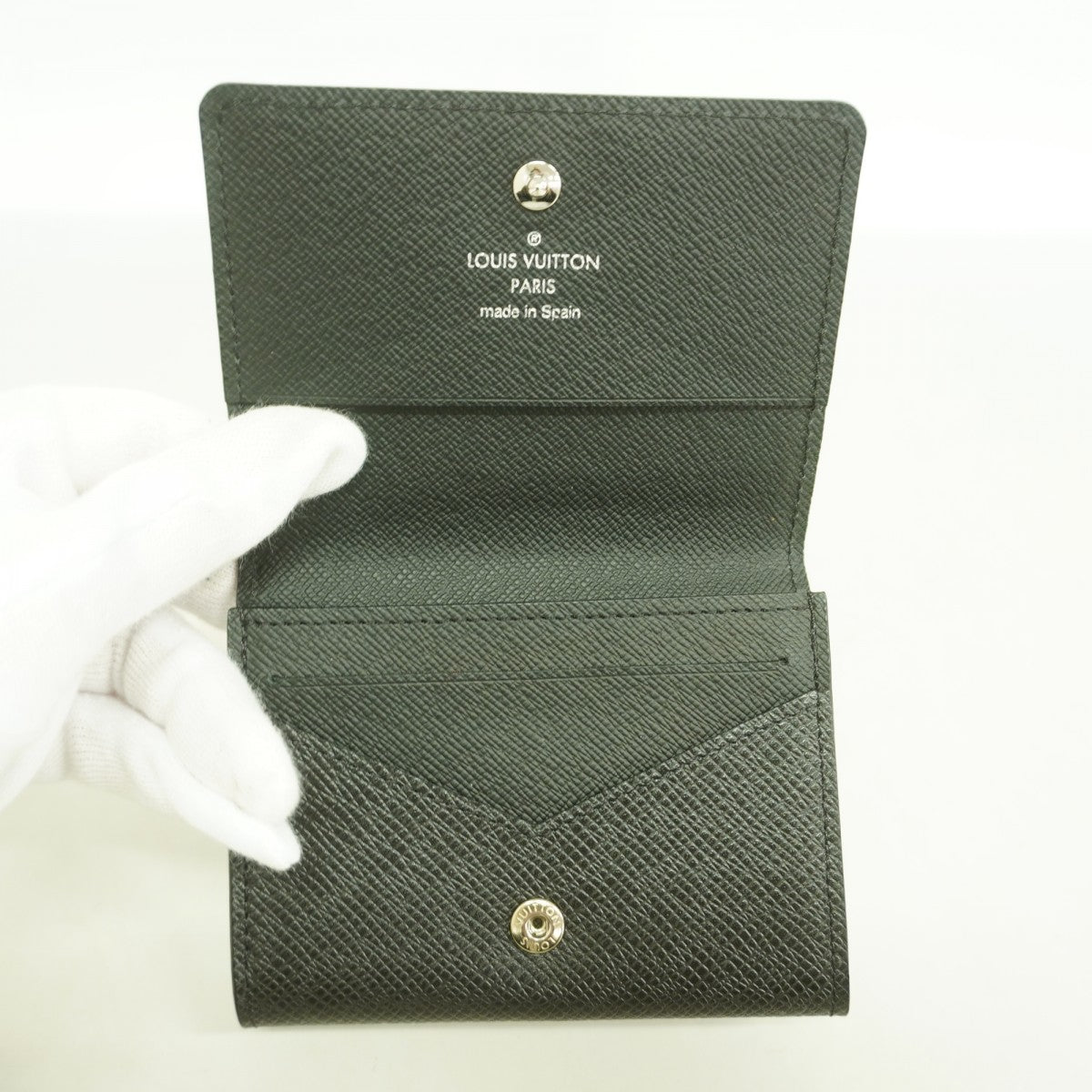 【6fb2738-k】ルイヴィトン 名刺入れ タイガ アンヴェロップカルトドゥヴィジットNM M64595 ノワール【中古】メンズ