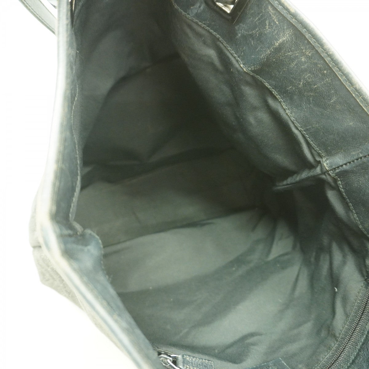 【6fb2740-k】グッチ トートバッグ 31243 デニム ブラック シルバー金具【中古】レディース