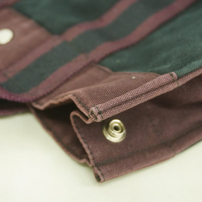 【6fb2743-k】エルメス ハンドバッグ フールトゥPM キャンバス ブラック ボルドー シルバー金具【中古】メンズ レディース ユニセックス