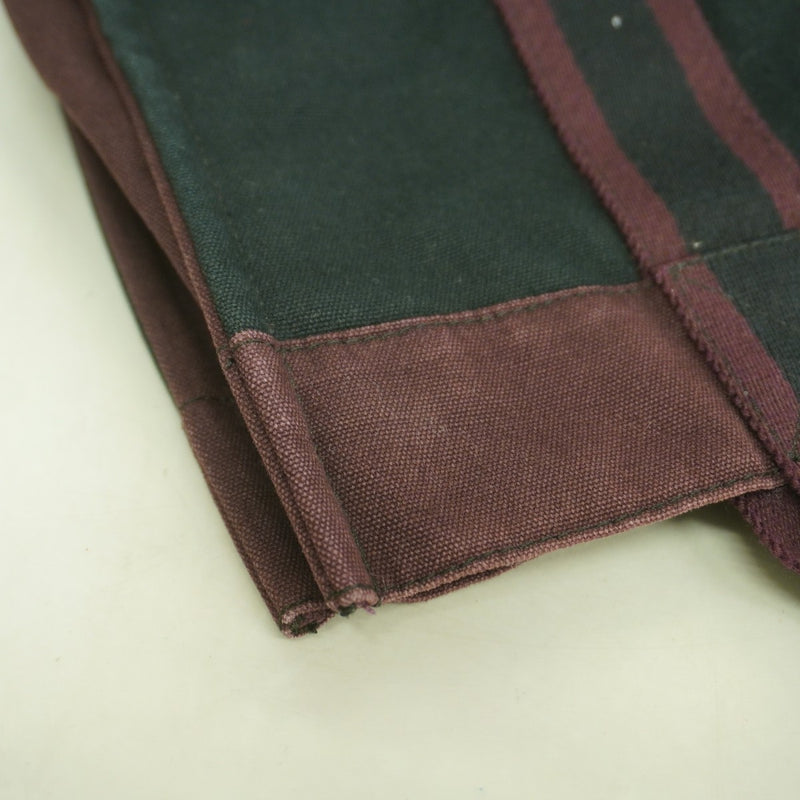 【6fb2743-k】エルメス ハンドバッグ フールトゥPM キャンバス ブラック ボルドー シルバー金具【中古】メンズ レディース ユニセックス