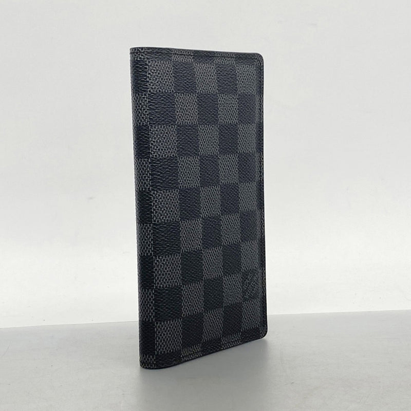 【6fb2749-k】ルイヴィトン 手帳カバー ダミエ・グラフィット アジェンダポッシュ R20975 ブラック【中古】メンズ