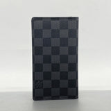 【6fb2749-k】ルイヴィトン 手帳カバー ダミエ・グラフィット アジェンダポッシュ R20975 ブラック【中古】メンズ