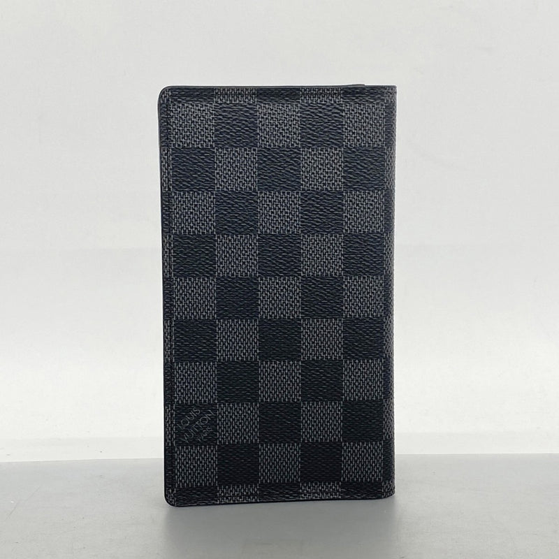 【6fb2749-k】ルイヴィトン 手帳カバー ダミエ・グラフィット アジェンダポッシュ R20975 ブラック【中古】メンズ